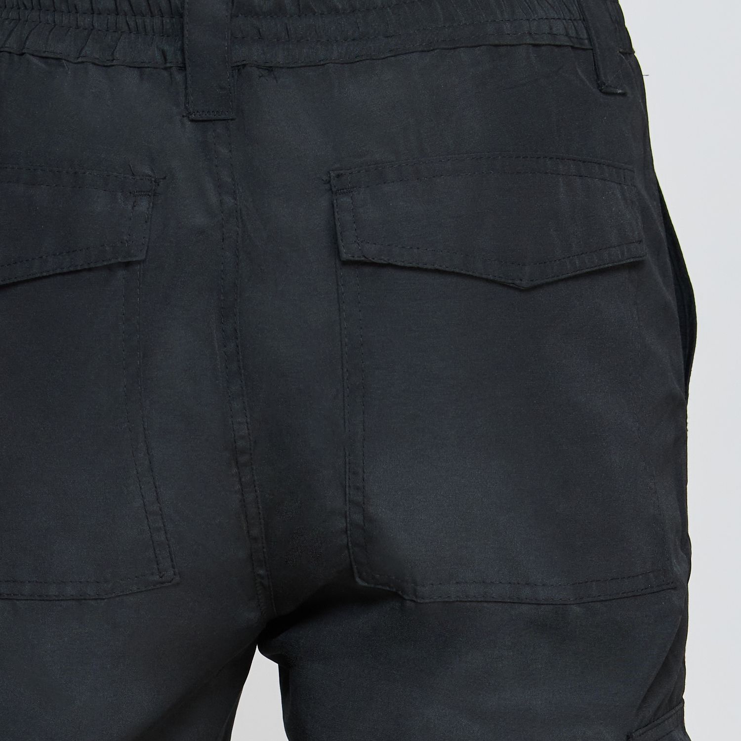 Pantalón Cargo Poplin Cintura Elasticada